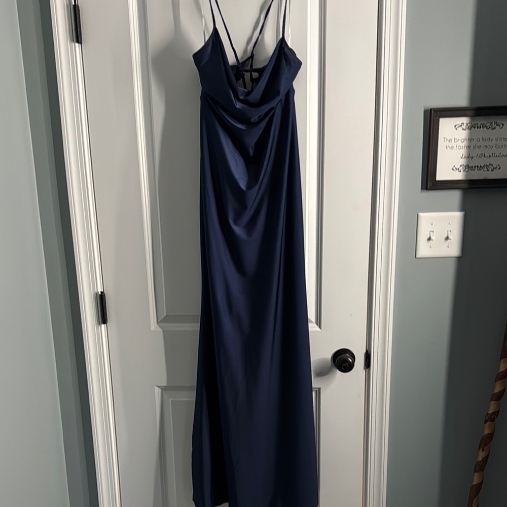 Elegant Navy Blue Maxi Dress
